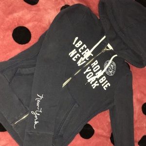 Abercrombie and Fitch navy blue zip up jacket